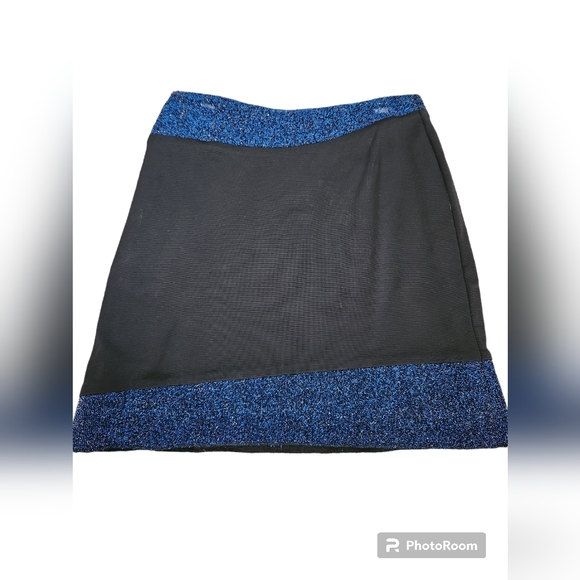Versace Jeans Couture Dresses & Skirts - Versace Jeans Couture Black/Blue Sparkle Mini Skirt Size 24